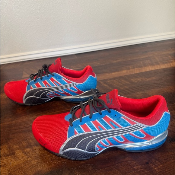 Puma Red and Blue Athletic Shoes - Picture 2 of 5